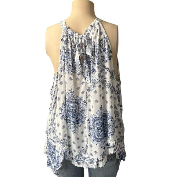 Maurices Beautiful Sleeveless Top Size 4X in Blue and White - Picture 3 of 13
